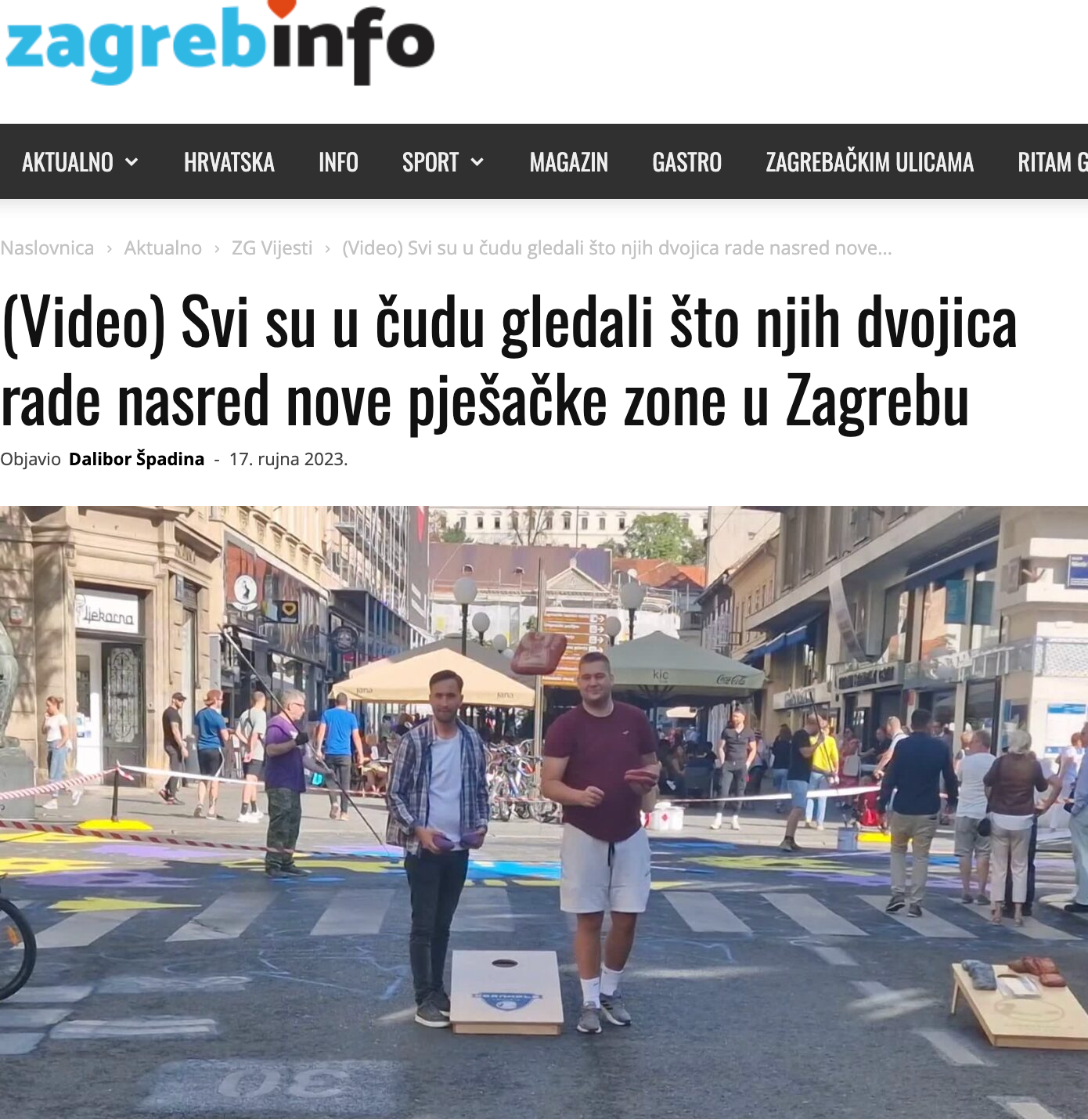 (Video) Svi su u čudu gledali što njih dvojica rade nasred nove pješačke zone u Zagrebu
